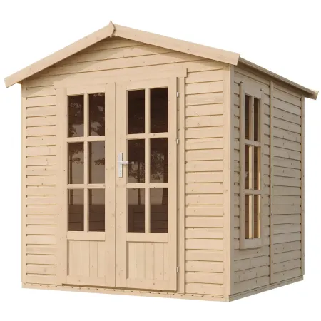 Casetta da Giardino in Legno 2x2 m 4 m2 con Pavimento e Tegole Grigio