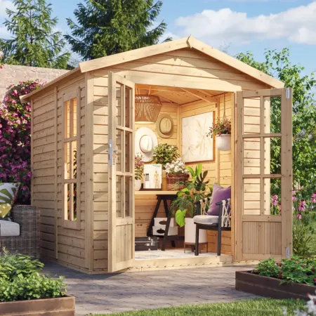 Casetta da Giardino in Legno 2x2 m 4 m2 con Pavimento e Tegole Grigio
