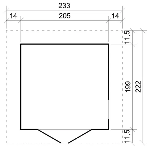 Casetta da Giardino in Legno 2x2 m 4 m2 con Pavimento e Tegole Nero