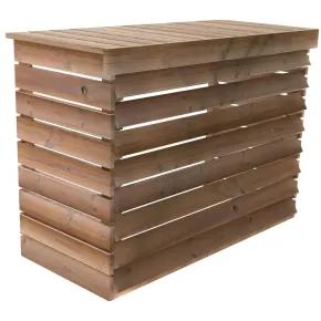 Copri Condizionatore Legno Termotrattato da Esterno con Lamelle Fisse 2
