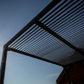 Pergola Bioclimatica Telo Laterale Lame Orientabili 360x300 cm Alluminio 2