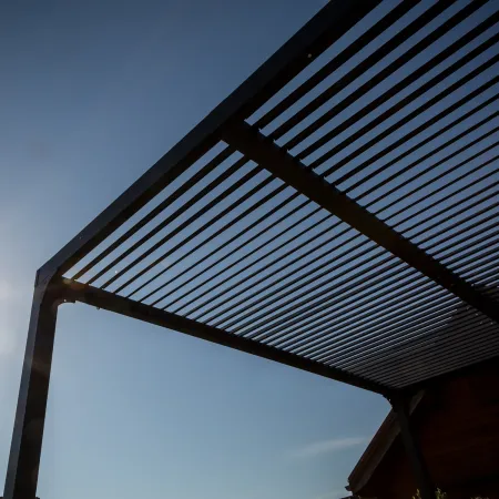 Pergola Bioclimatica da Giardino 360x300 cm con 5 Pannelli Frangivista