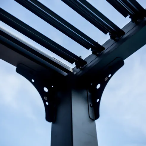 Pergola Bioclimatica da Giardino 360x300 cm con 5 Pannelli Frangivista