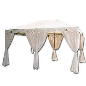 Gazebo 3x4 Acciaio da Esterno Giardino con Copertura Teli Tende Pareti Laterali 2
