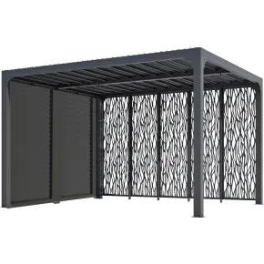 Pergola Bioclimatica da Giardino 360x300 Alluminio Lamelle Frangivista