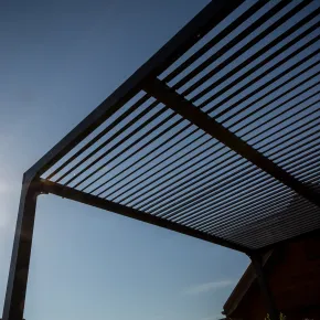 Pergola Bioclimatica da Giardino 360x300 Alluminio Lamelle Frangivista 2