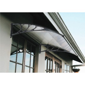 Pensilina Tettoia 120x80 Opaco in Policarbonato Copertura Portone Finestra 2