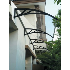 Pensilina Tettoia 120x80 Policarbonato Trasparente Porta Finestra Alveolare 2