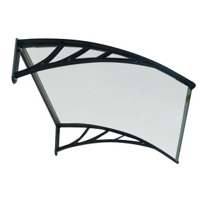 Pensilina Tettoia 120x80 Policarbonato Trasparente Porta Finestra Alveolare