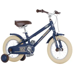 Bicicletta per Bambini 12" Blu Vintage Regolabile con Stabilizzatori