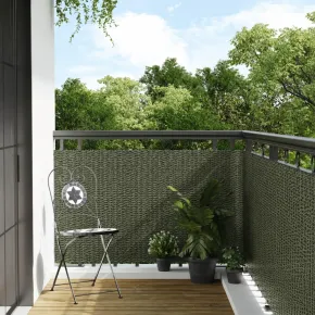 Rotolo Frangivista Rattan Artificiale Verde 1x3 m Copertura Privacy 2