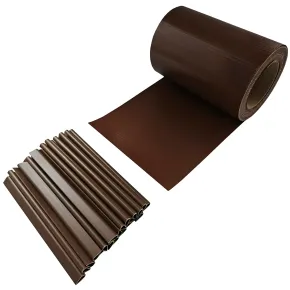 Frangivista in PVC Marrone con Clip 19x3500 cm per Recinzione Balcone