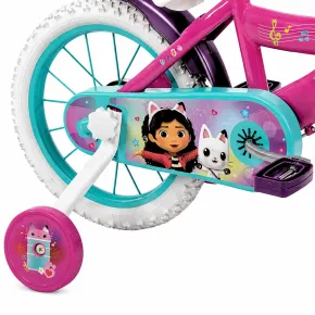 Bicicletta per Bambini con Rotelle Gabby Dollhouse 16" Rosa Bianco 2