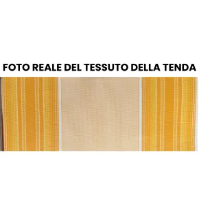 Tenda da Sole per Esterno 400x300 a Barra Quadra Riga Gialla 2
