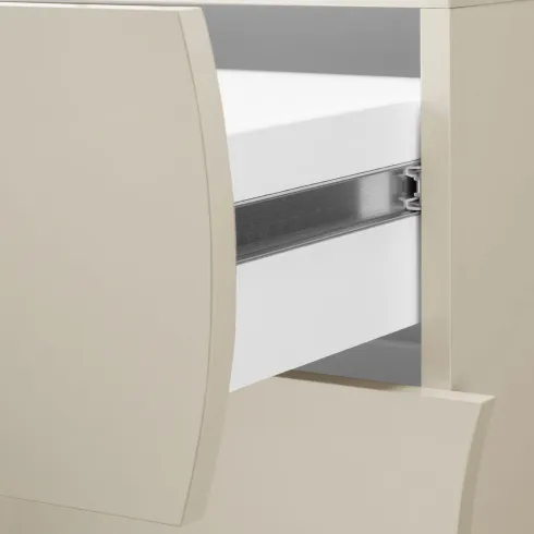 Cassettiera 6 Cassetti in Legno Beige Cachemire per Camera Ingresso