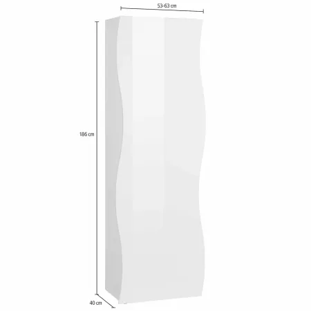 Armadio con 1 Anta Battente e Asta Appendiabiti Beige Cachemire
