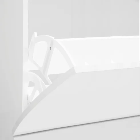 Scarpiera Bianco Lucido Mobile in Legno con 3 Ante a Ribalta Portascarpe