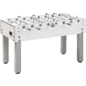 Calciobalilla Bianco con Aste Rientranti Biliardino in MDF Melaminico