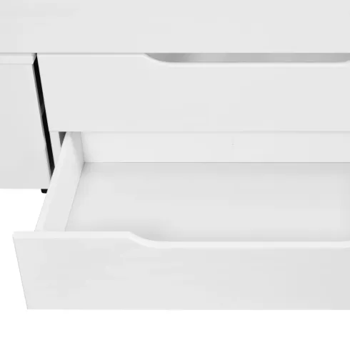 Letto Matrimoniale 180x200 cm in Pino Bianco con Cassetti Comodini