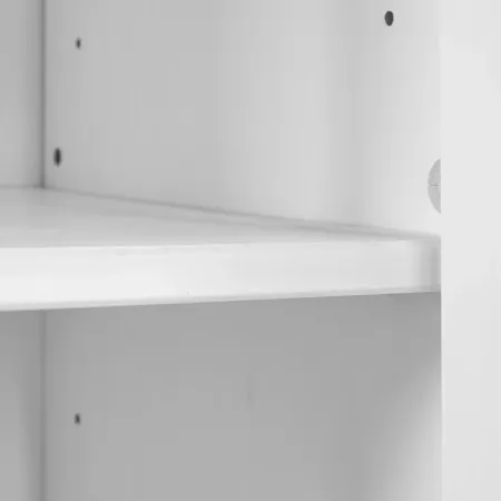 Vetrina Soggiorno Credenza Bianco 3 Cassetti 2 Ante in Legno MDF