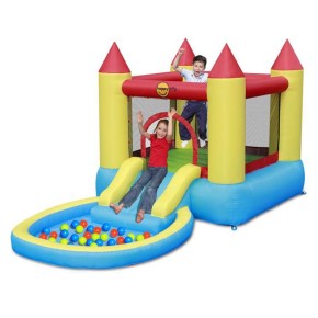 Gioco Gonfiabile per Bambini Castello Parco Acquatici Scivolo Saltarello Pompa