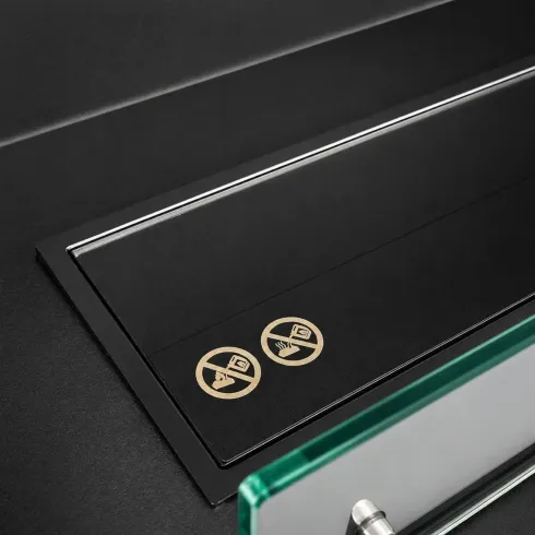 Camino a Bioetanolo Angolare Destro da Incasso 120 cm 4 kW Nero