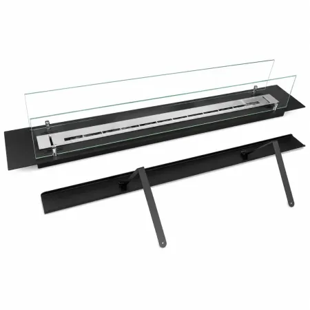 Bruciatore Camino a Bioetanolo da Incasso 120 cm con Vetri Temperati