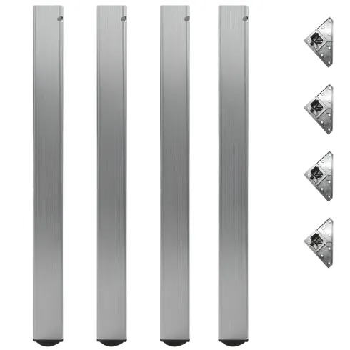 Tavolo Rotondo da Pranzo 90x90 cm Antracite Satinato Gambe Regolabili