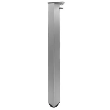 Tavolo Rotondo da Pranzo 90x90 cm Bianco Gambe Alluminio Regolabili