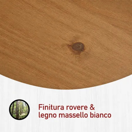 Armadio a 2 Ante con 2 Cassetti Camera da Letto in Legno Bianco Rovere