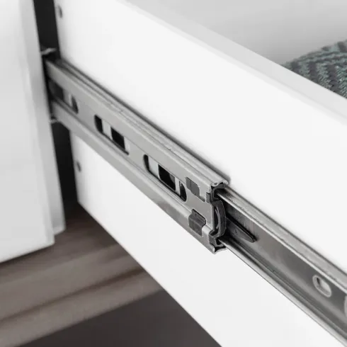 Armadio a 2 Ante con 2 Cassetti Camera da Letto in Legno Bianco Grigio