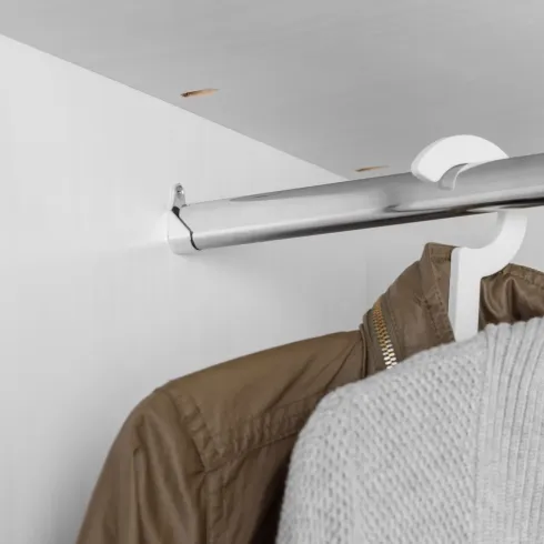 Armadio Camera da Letto 3 Ante con Specchio in Legno Bianco Grigio