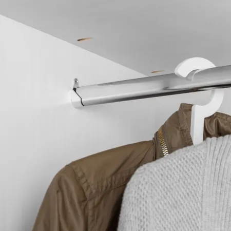 Armadio Camera da Letto 3 Ante con Specchio in Legno Bianco Grigio