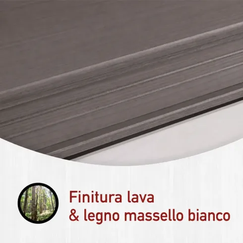 Armadio Camera da Letto 3 Ante con Specchio in Legno Bianco Grigio