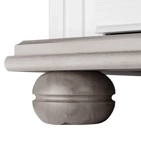 Mobile Porta TV con 2 Ante Cassetto Legno Bianco Grigio da Soggiorno