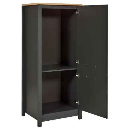 Colonna Cucina Frigo Freezer Mobile Antracite Rovere Ante Reversibili