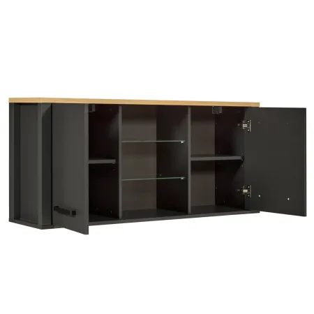 Cucina Modulare Sottolavello Mobile Pensile Colonna Antracite Rovere