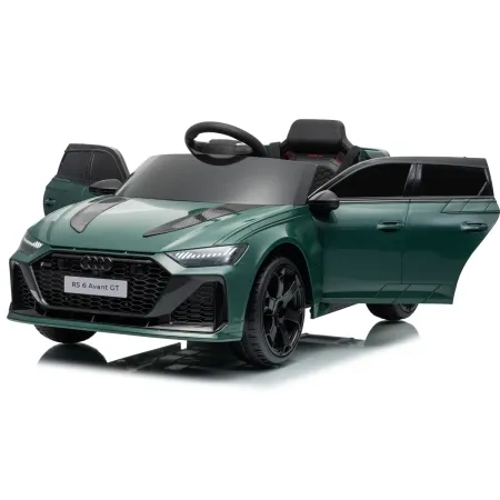 Auto Elettrica Bambini Audi RS6 GT Verde 12V con LED Radiocomando