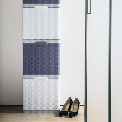 Scarpiera in Plastica Bianca Modulare Slim Salvaspazio Armadio Porta Scarpe