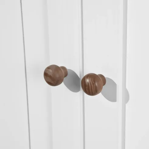 Mobile a 3 Ante 3 Cassetti Bianca Credenza Alta con Vetrina da Soggiorno Cucina | BricoShop24