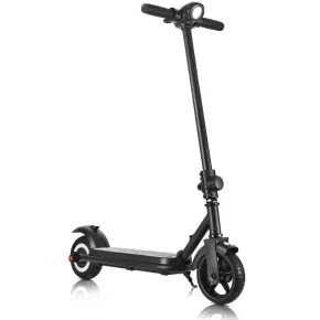 Monopattino Elettrico 24V per Bambini Nero Pieghevole 3 Velocità LED