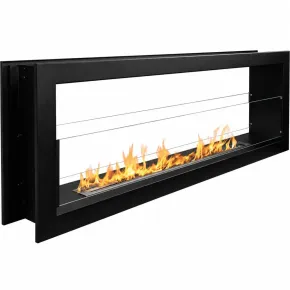 Camino Bioetanolo Bifacciale da Incasso 120x15x40 cm 3 kW Nero 2