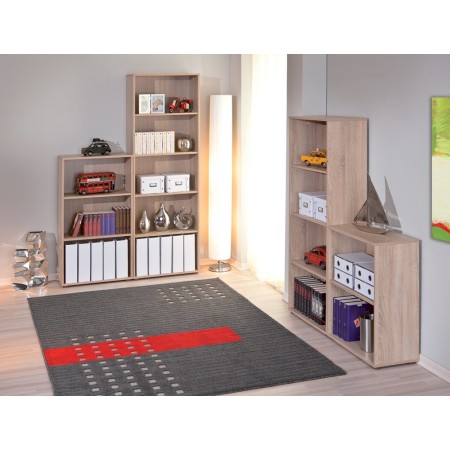 Libreria in Legno 60 Rovere Moderna Alta Bassa Stretta Scaffali Ripiani Ufficio