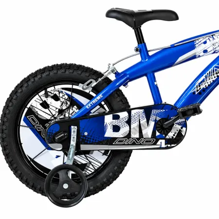 Bicicletta BMX 14" per Bambini Blu con Stabilizzatori e Gomme EVA