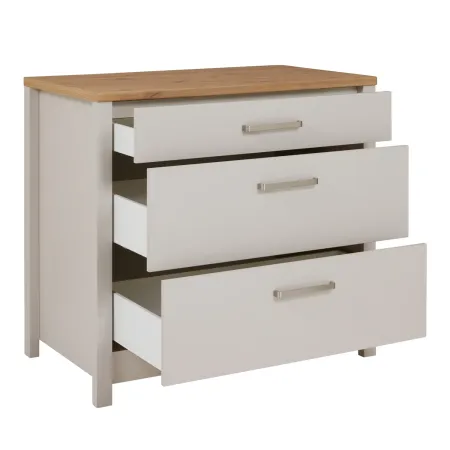 Cucina Modulare Beige Rovere 300 cm 4 Mobili Colonna Pensile