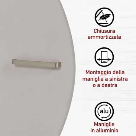 Cucina Modulare Beige Rovere 300 cm 4 Mobili Colonna Pensile