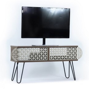Mobile Moderno Porta TV Noce Nero Industrial da Soggiorno Basso Design in Legno