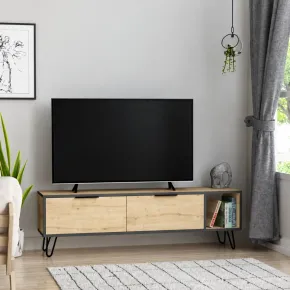 Mobile Porta TV da Appoggio Rovere Antracite 2 Ante da Soggiorno 2