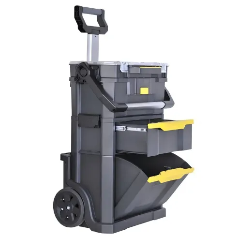 Carrello Portautensili Attrezzi da Officina Multiuso con 3 Ripiani Ruote Garage