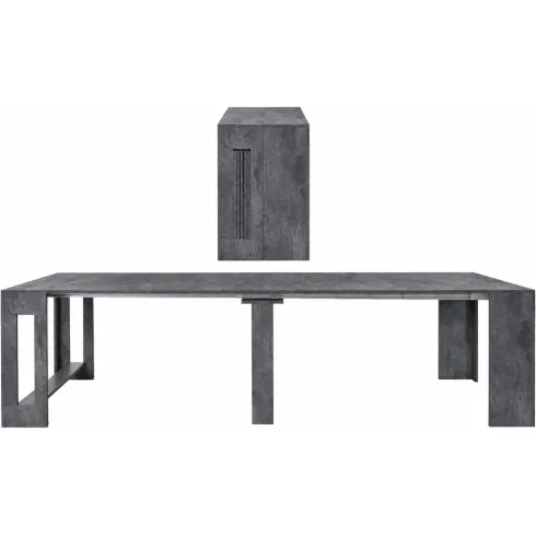 Tavolo Mobile Allungabile Consolle 50-300 cm Grigio da Pranzo Soggiorno